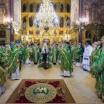 Митрополитот Преспанско-пелагониски Петар сослужуваше со Рускиот Патријарх Кирил во Русија
